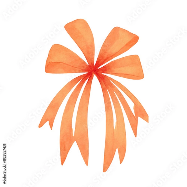 Obraz Watercolor bow illustration without background