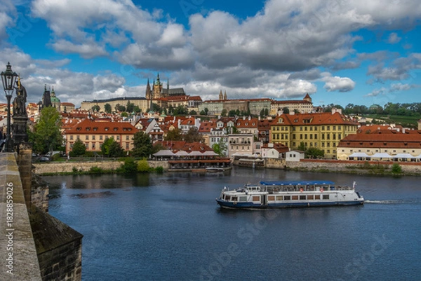 Fototapeta Prague riverside view