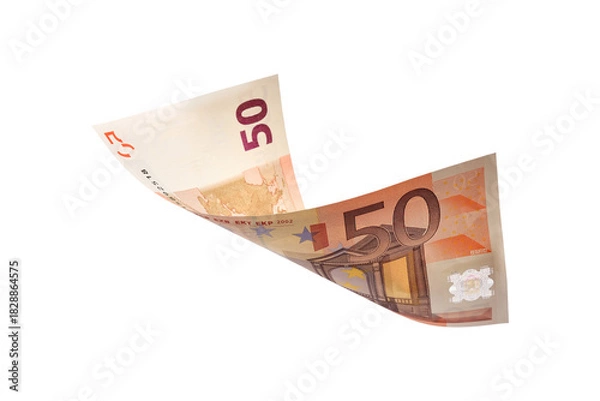 Obraz Flying 50 euro banknotes