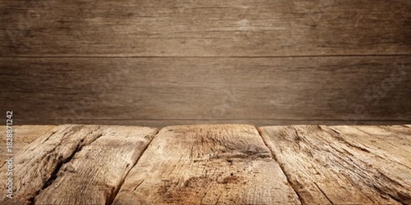 Obraz Rustic wooden tabletop with natural texture and grain