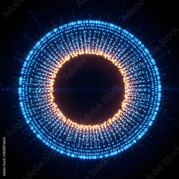 Fototapeta Intricate glass knot sculpture with iridescent reflections, symbolizing complexity and interconnectedness
