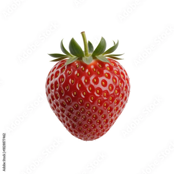 Fototapeta Fresh ripe strawberry isolated on transparent background