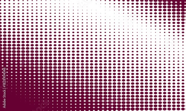 Fototapeta Abstract purple red gradient halftone dots pattern background