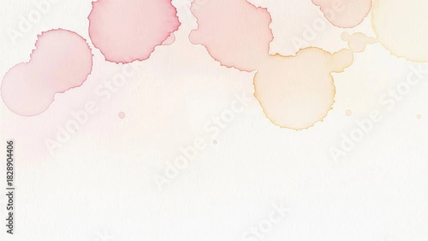 Obraz Elegant watercolor stain background with delicate pink and tan hues for invitations and artistic projects, perfect for a soft and organic touch