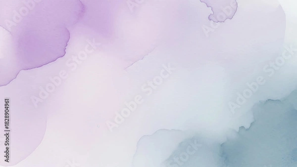 Obraz Soft watercolor wash background with calming lilac and blue tones for stunning modern design projects and web templates or peaceful relaxing backdrops