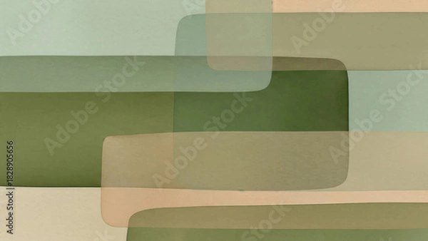 Obraz Subtle earth tone abstract art with overlapping shapes for modern designs, creating a calming earthy atmosphere perfect for backgrounds and unique projects
