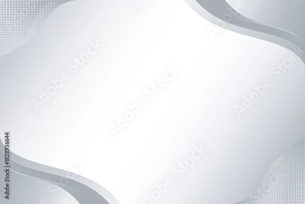 Obraz Abstract white background with shapes lines or vector gradient grayscale background design for creative graphics work	