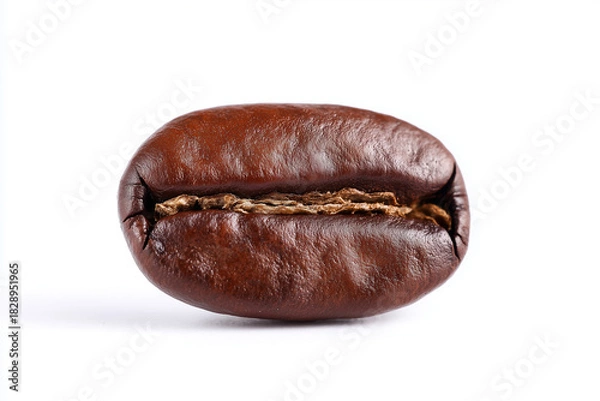 Obraz Coffee bean isolated on white background. Close-up.