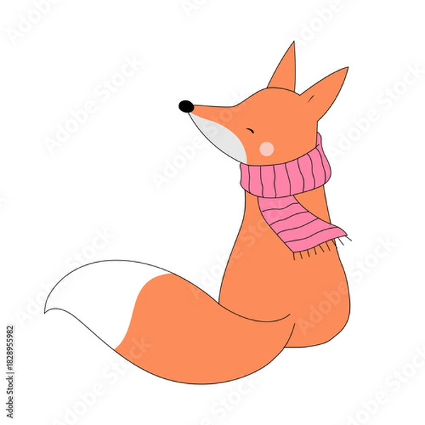 Obraz Cute Christmas Fox