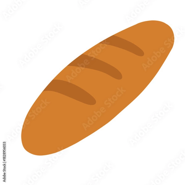Fototapeta Freshly Baked Loaf: A simple image showcasing a golden-brown, freshly baked loaf, ready to be enjoyed as a staple food and culinary delight.