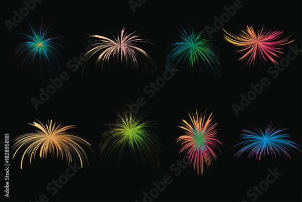 Obraz Firework set