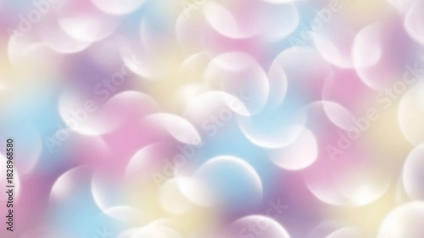 Fototapeta Abstract Bokeh Light Background with Soft Pastel Colors for Creative and Decorative Use