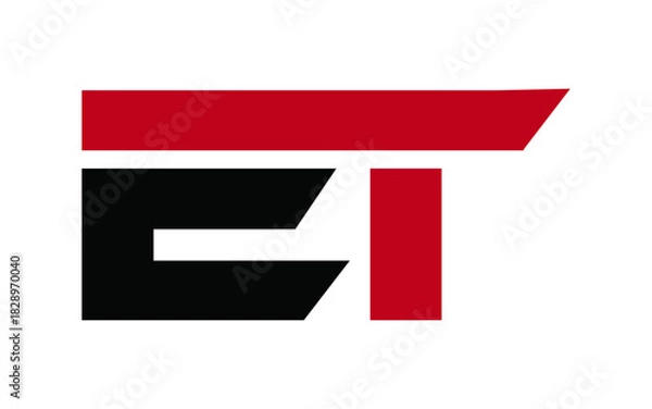 Fototapeta Simple FT Letter Logo Design Service For Your Company