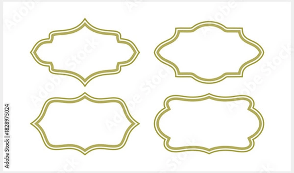 Obraz Frame set icon isolated Border vector stock illustration