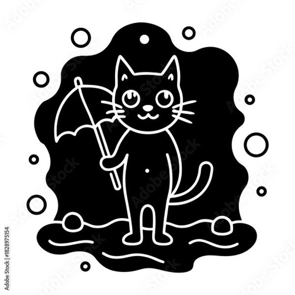 Obraz Abstract geometric design with vibrant color palette and courier font accents