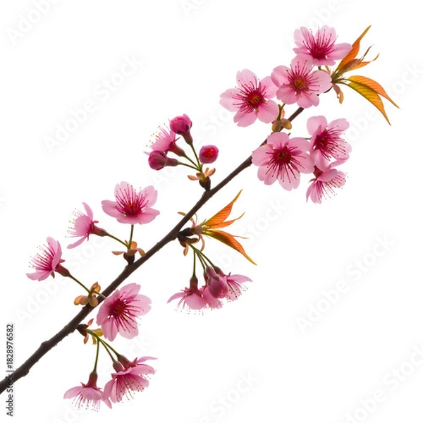 Obraz Pink Cherry Blossoms on a Branch