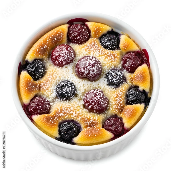Obraz Berry Clafoutis in a White Ramekin