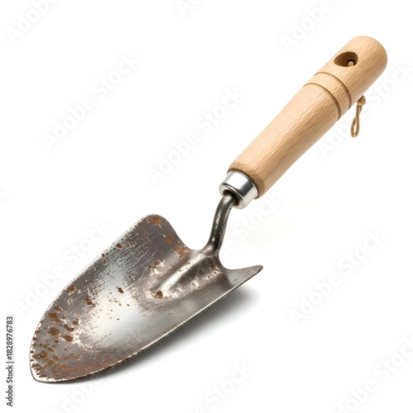 Obraz Rusty Garden Trowel with Wooden Handle