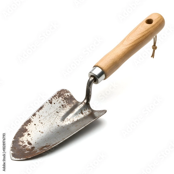 Obraz Rusty Garden Trowel with Wooden Handle
