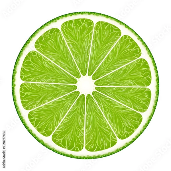 Obraz Vibrant Lime Slice Illustration