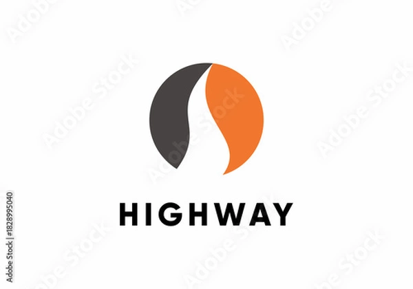 Obraz highway icon logo vector