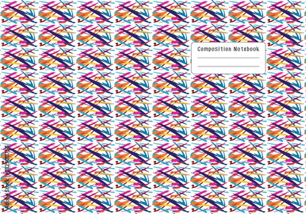 Obraz A4 Size Vector Composition Notebook Cover Design or Journal cover Design template