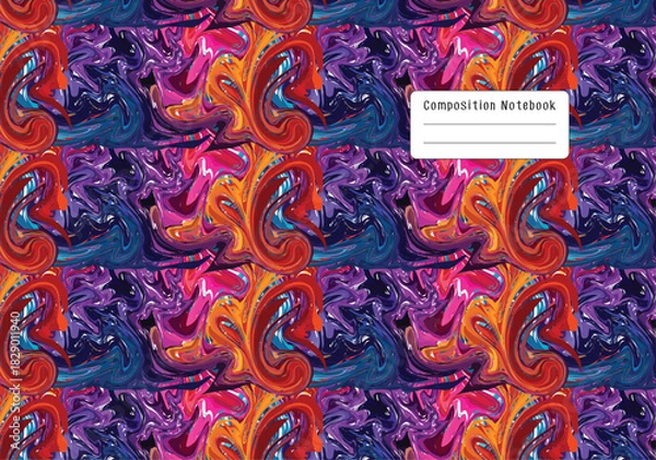 Obraz A4 Size Vector Composition Notebook Cover Design or Journal cover Design template