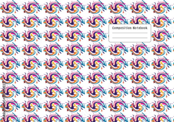 Obraz A4 Size Vector Composition Notebook Cover Design or Journal cover Design template