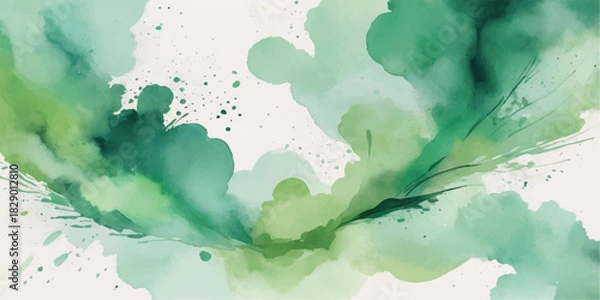 Fototapeta Abstract pink and blue watercolor hand painted illustration with grunge splash texture and vintage paper pattern design