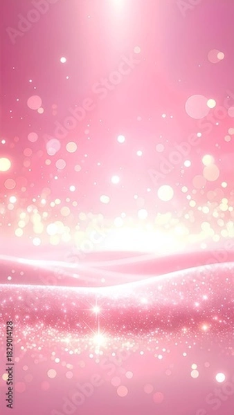 Fototapeta 背景素材 キラキラ ピンク色の砂 Background Glitter Pink Sand （Generative AI）