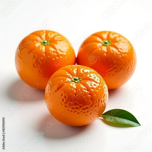 Obraz tangerine on white background