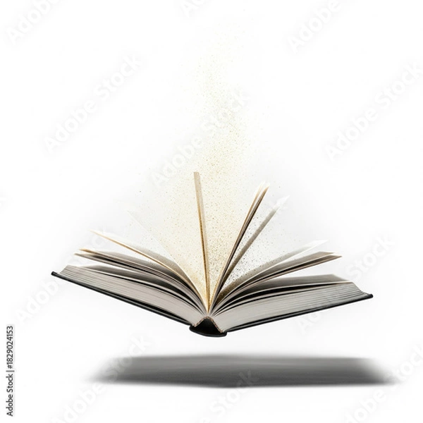 Obraz Open Book Floating with Glittering Dust