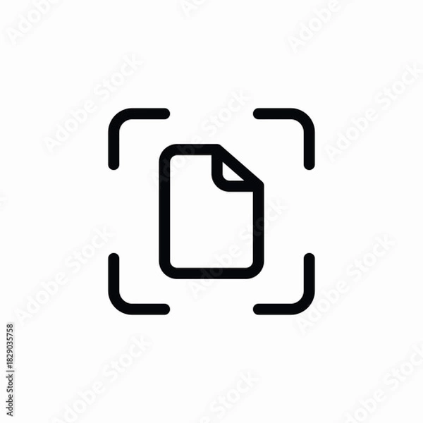 Obraz file scan icon sign vector