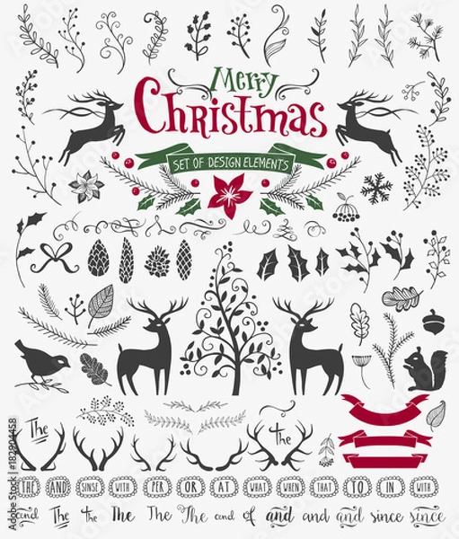 Obraz Christmas design elements