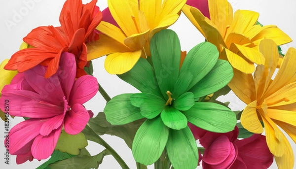 Obraz Various beautiful flowers on the background