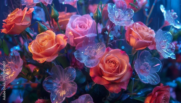 Obraz Beautiful roses against a natural backdrop