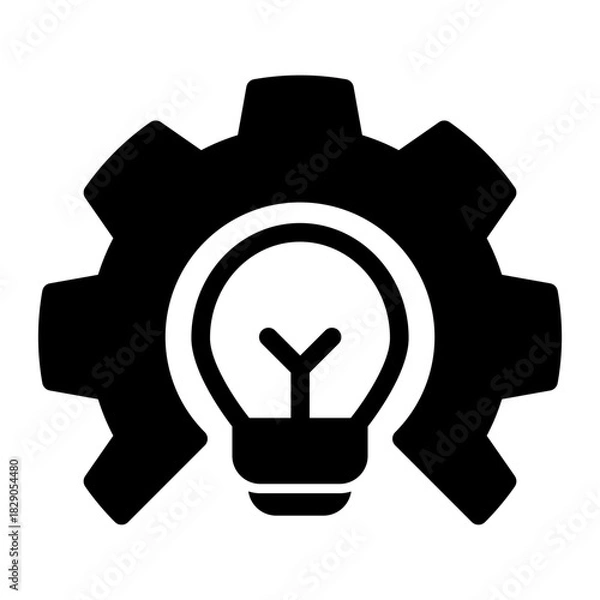Fototapeta Creative Solution Idea Generation Icon from Customer Assessment Collection (Mixed style)