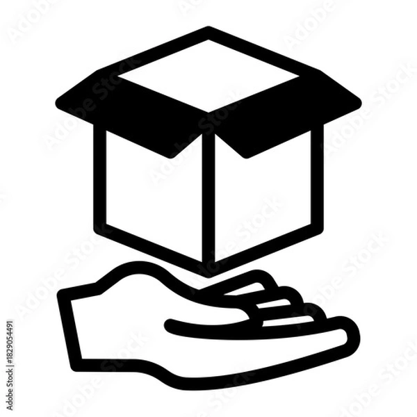 Obraz Product Delivery Box Present Icon from Customer Assessment Collection (Mixed style)