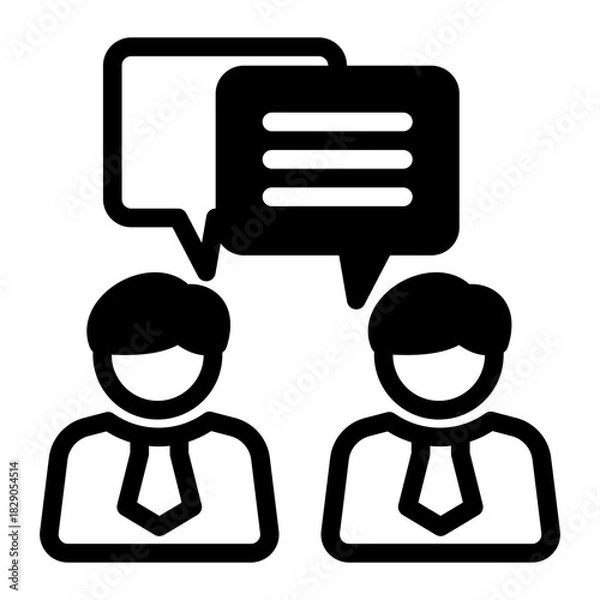 Fototapeta Dialogue Conversation Speaking Exchange Icon from Customer Assessment Collection (Mixed style)