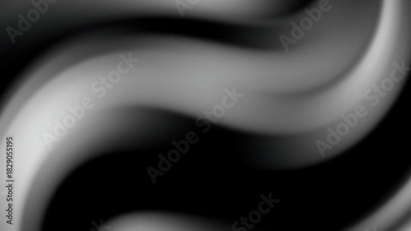 Obraz Abstract waves gradient black white smooth flowing background