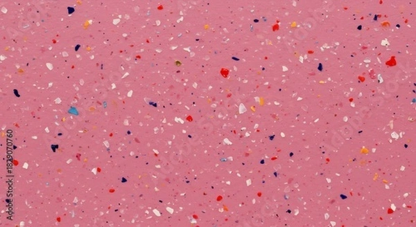 Fototapeta Vibrant Pink Terrazzo Texture - A Modern and Playful Surface Design.