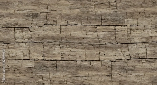 Fototapeta Weathered Wood Texture - A Rustic and Aged Surface Detail.
