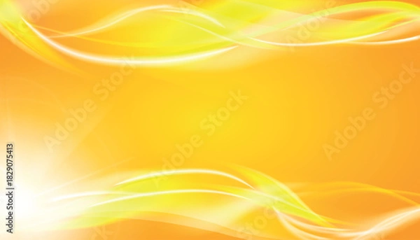 Obraz Bright yellow flame background. Colorful smooth light lines background.