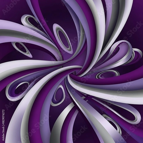 Fototapeta Swirling vortex of color, a captivating interplay of shapes and shadows