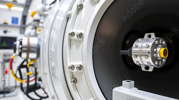 Fototapeta Close-up, accessories and parts of the synchrotron