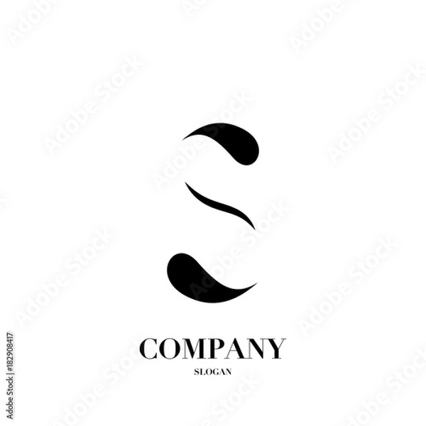 Obraz Abstract letter s logo design vector template