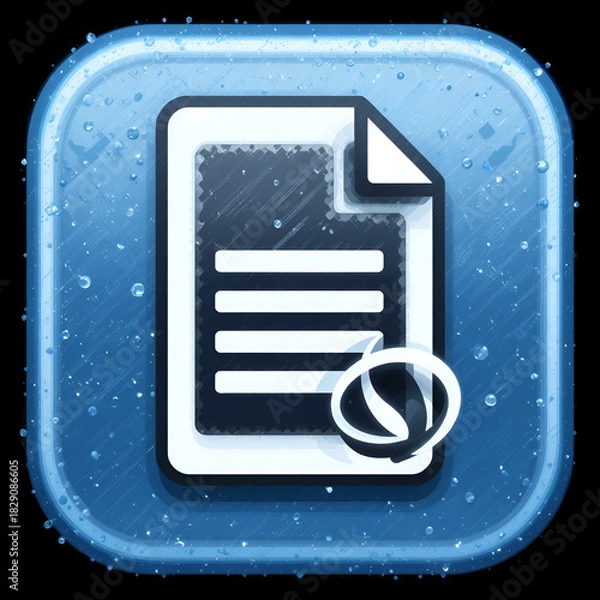 Fototapeta refresh document icon sign vector