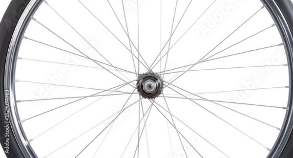 Fototapeta Bicycle Wheel Spoke Detail Closeup.