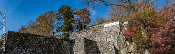 Fototapeta 備中松山城 – 天空の山城「現存12天守」の一つで、天守が現存する“唯一の山城”