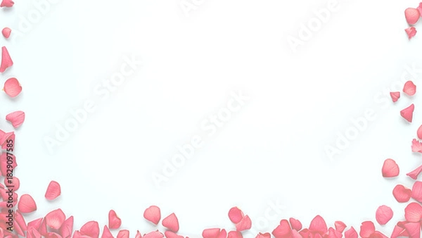 Obraz 赤いバラの花びらのフレーム